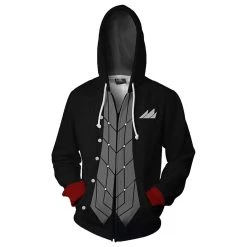 New Cosplaysky Unisex Akira Kurusu Joker Hoodies Game Persona Zip Up 3D Print Jacket Sweatshirt