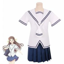 CosplaySky Anime Fruits Basket Tohru Honda Cosplay Costume Summer School Uniform Girls Sailor Uniform