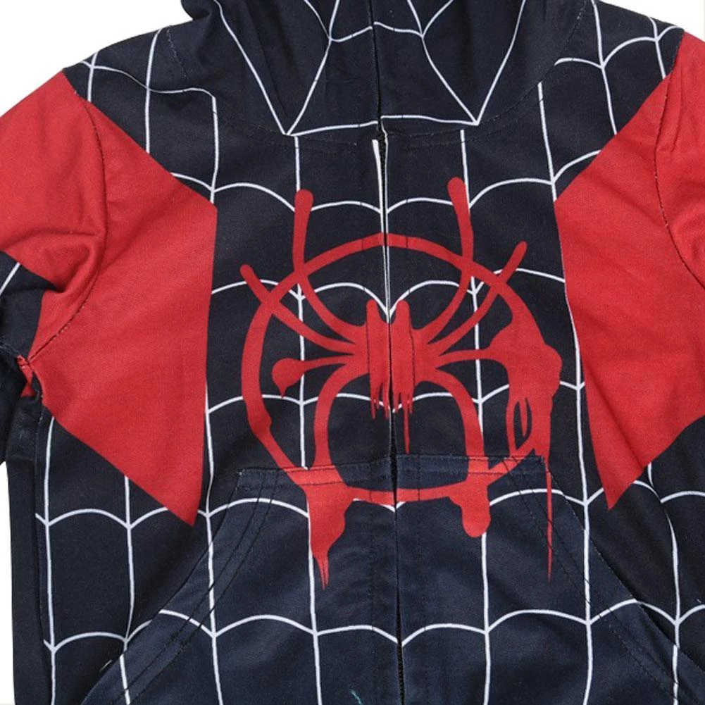 CosplaySky Spider-Man Hoodie Kids Spider-Verse Miles Morales Gwen Stacy Noir Peter Cosplay Costume 7 CosplaySky Spider-Man Hoodie Kids Spider-Verse Miles Morales Gwen Stacy Noir Peter Cosplay Costume