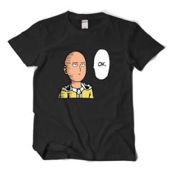 NewCosplay New Arrivals One Punch Man Saitama Logo Black T-shirt Costume