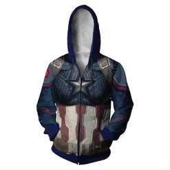 CosplaySky Avengers 4:End Game Quantum Realm Captain America Hoodie