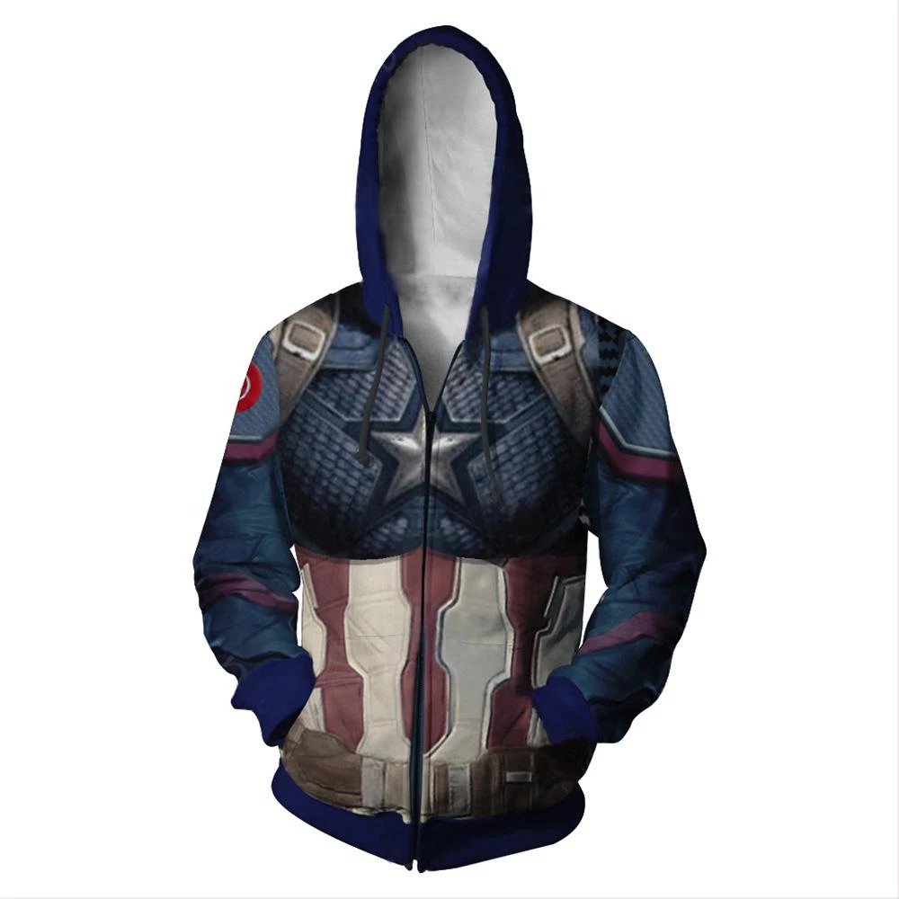 CosplaySky Avengers 4:End Game Quantum Realm Captain America Hoodie 3 CosplaySky Avengers 4:End Game Quantum Realm Captain America Hoodie