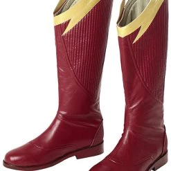 NewCosplay The Flash Season 4 Barry Allen Flash Outfit Jumpsuit Uniform Cosplay Costume+shoes Whole Set