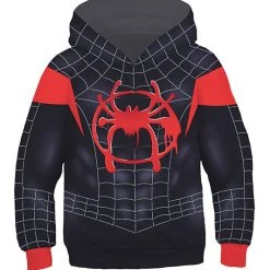 New Cosplaysky Boys Hoodie Spider-Man: Into The Spider-Verse Miles Morales Gwen 3D Sweatshirt Kids