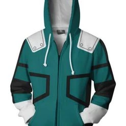New Cosplaysky My Hero Academia Hoodie Boku No Hero Izuku Midoriya Deku Zip Up Sweatshirt Unisex New Arrivals
