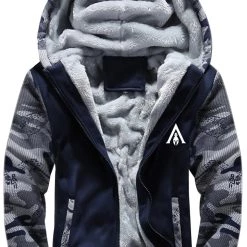 New Cosplaysky Teen Thick Winter Hoodie Assassin's Creed Odyssey Camouflage Zip Up Sweatshirt