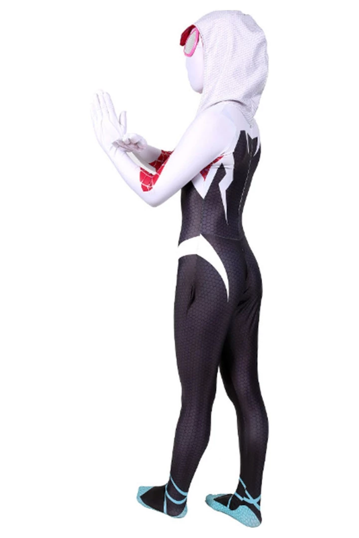 New Cosplaysky New Arrivals Spider-Man: Into The Spider-Verse Spider-Gwen Kids Children Halloween Cosplay Costumes 5 New Cosplaysky New Arrivals Spider-Man: Into The Spider-Verse Spider-Gwen Kids Children Halloween Cosplay Costumes