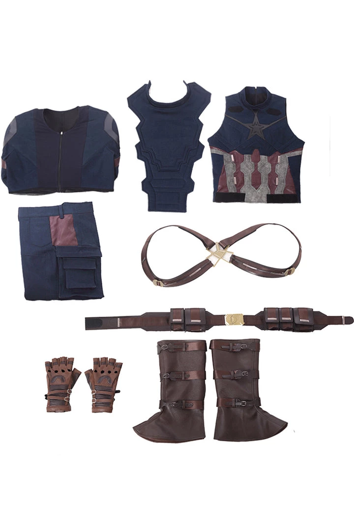 NewCosplay Avengers 3 : Infinity War Captain America Steven Rogers Outfit Uniform Suit Cosplay Costume New Arrivals 4 NewCosplay Avengers 3 : Infinity War Captain America Steven Rogers Outfit Uniform Suit Cosplay Costume New Arrivals