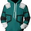 New Cosplaysky New Arrivals My Hero Academia Hoodie Boku No Hero Izuku Midoriya Deku Pullover Sweatshirt Unisex