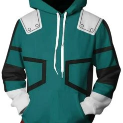 New Cosplaysky New Arrivals My Hero Academia Hoodie Boku No Hero Izuku Midoriya Deku Pullover Sweatshirt Unisex