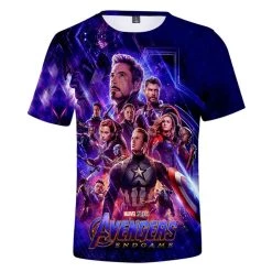 CosplaySky New Arrivals Avengers 4 :Endgame Captain America Marvel Iron Man Printed T-shirt
