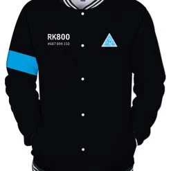 New Cosplaysky Detroit: Become Human Hoodie Connor RK800 Kara AX400 Baseball Sweatshirt New Arrivals