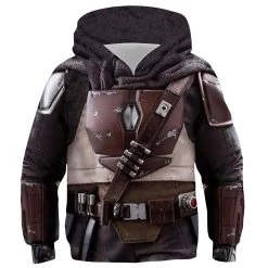New Cosplaysky New Arrivals Kids Star Wars Hoodie The Mandalorian Cosplay Hooded Pullover Sweatshirt Cosplay Costume