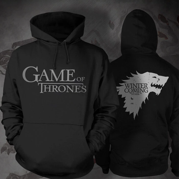 NewCosplay New Arrivals Game Of Thrones Stark Black Hooded T-shirt Costume(Free Ship) 3 NewCosplay New Arrivals Game Of Thrones Stark Black Hooded T-shirt Costume(Free Ship)
