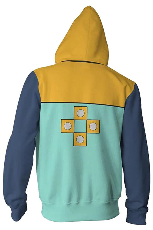 New Cosplaysky The Seven Deadly Sins Hoodie Grizzly's Sin Of Sloth King 3D Zip Up Sweatshirt Unisex 4 New Cosplaysky The Seven Deadly Sins Hoodie Grizzly's Sin Of Sloth King 3D Zip Up Sweatshirt Unisex