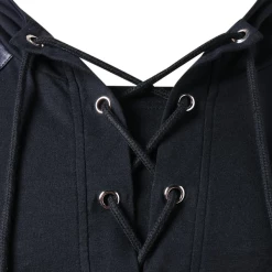 New Cosplaysky New Arrivals Men Gothic Steampunk Hoodie With Leather Straps Long Sleeve Lace Up Hooded Pullover Sweatshirt 12 New Cosplaysky New Arrivals Men Gothic Steampunk Hoodie With Leather Straps Long Sleeve Lace Up Hooded Pullover Sweatshirt