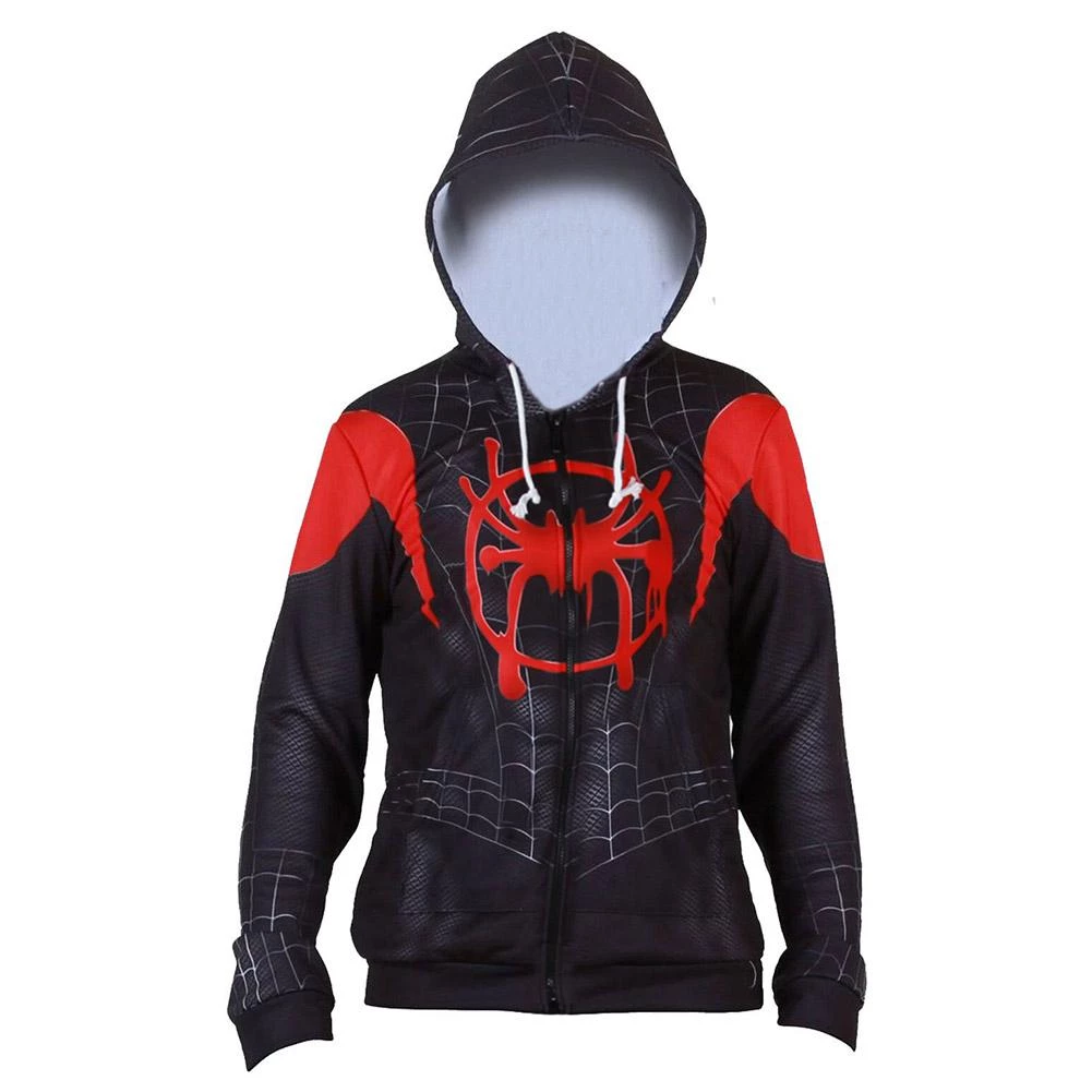 CosplaySky Spider-Man: Into The Spider-Verse Halloween Cosplay Costume Hoodie Jacket For Kids 3 CosplaySky Spider-Man: Into The Spider-Verse Halloween Cosplay Costume Hoodie Jacket For Kids