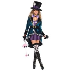 New Cosplaysky Alice In Wonderland Mad Hatter Magician Cosplay Costume For Females New Arrivals