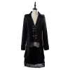 NewCosplay Steampunk Black Tailcoat Victorian Gothic Cosplay Costume Female Ver. New Arrivals