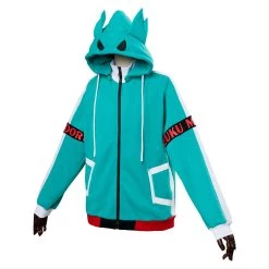 New Cosplaysky Teen Hoodie My Hero Academia Boku No Hero Izuku Midoriya Deku Zip Up Sweatshirt Unisex