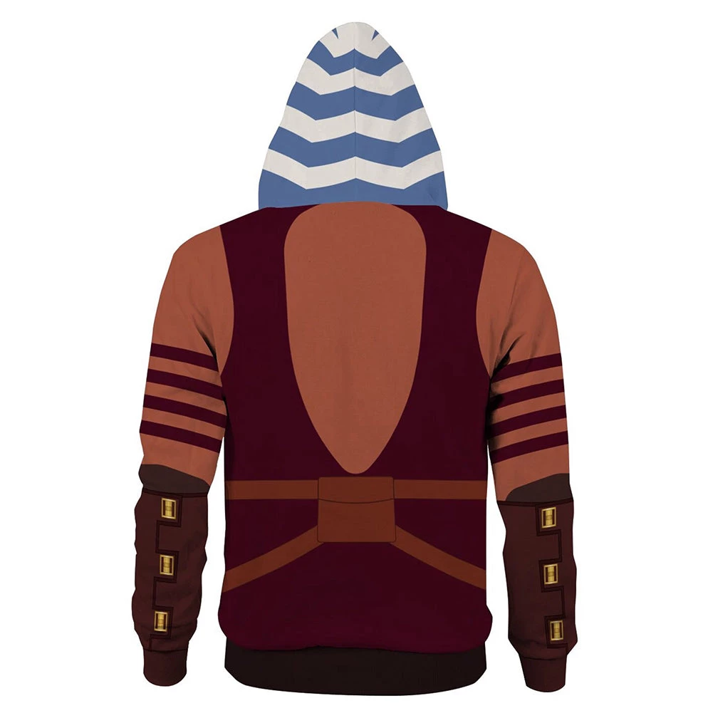 New Cosplaysky Unisex Ahsoka Tano Hoodies Star Wars: The Clone Wars Pullover 3D Print Jacket Sweatshirt 4 New Cosplaysky Unisex Ahsoka Tano Hoodies Star Wars: The Clone Wars Pullover 3D Print Jacket Sweatshirt