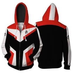 CosplaySky Teen Hoodie Avengers 4 Endgame Quantum Realm Suit Zip Up Jacket Sweatshirt For Adults Unisex