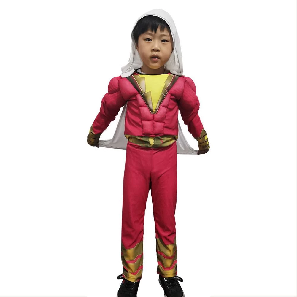 CosplaySky New Arrivals 2019 Shazam Billy Batson Cosplay Costume For Kids Boys Toddler 6 CosplaySky New Arrivals 2019 Shazam Billy Batson Cosplay Costume For Kids Boys Toddler