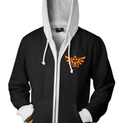 New Cosplaysky The Legend Of Zelda Hoodie A Link Between Worlds 3D Zip Up Sweatshirt Unisex