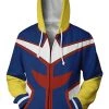 New Cosplaysky My Hero Academia Hoodie Boku No Hero Academia All Might Sweatshirt Jacket Cosplay Costume