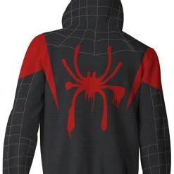 New Cosplaysky New Arrivals Unisex Adult Hoodie Miles Morales Spider-Man 3D Printed Zip Up Hooded Sweatshirt