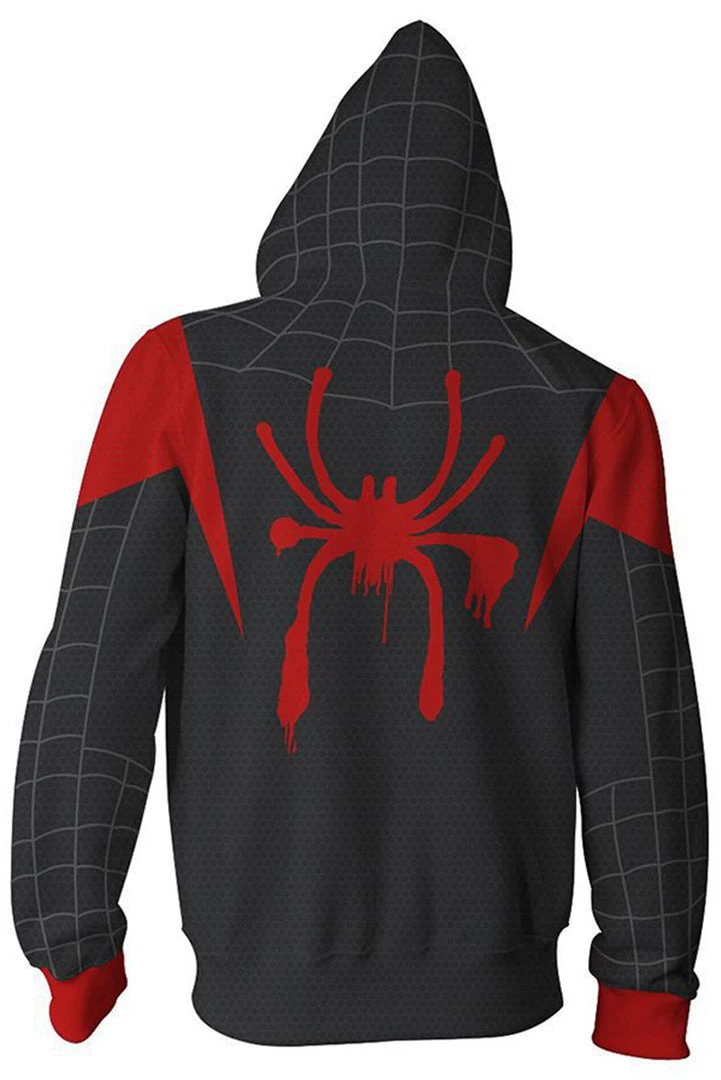 New Cosplaysky New Arrivals Unisex Adult Hoodie Miles Morales Spider-Man 3D Printed Zip Up Hooded Sweatshirt 4 New Cosplaysky New Arrivals Unisex Adult Hoodie Miles Morales Spider-Man 3D Printed Zip Up Hooded Sweatshirt