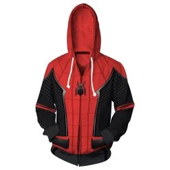 New Cosplaysky Spider-Man: Far From Home Hoodie Spiderman Peter Park 3D Zip Up Sweatshirt Unisex New Arrivals