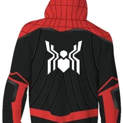 New Cosplaysky Spider-Man: Far From Home Hoodie Spiderman Peter Park 3D Zip Up Sweatshirt Unisex New Arrivals