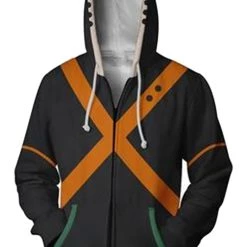 New Cosplaysky My Hero Academia Hoodie Boku No Hero Bakugou Katsuki Zip Up Hoodie Unisex New Arrivals