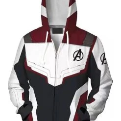 CosplaySky New Arrivals Avenger's Endgame Hoodie Quantum Realm Suit Zip Up Pullover Jacket Sweatshirt For Adults