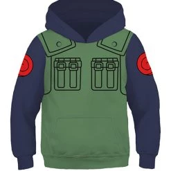 New Cosplaysky Boys Hoodie Naruto Ninja Outfit 3D Pullover Sweatshirt For Kids