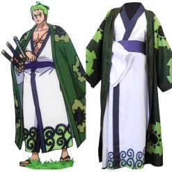 CosplaySky Anime One Piece Roronoa Zoro Cosplay Costume Kimono Robe Outfits New Arrivals