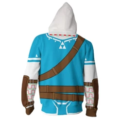 New Cosplaysky New Arrivals Unisex Link Hoodies The Legend Of Zelda Zip Up 3D Print Jacket Sweatshirt