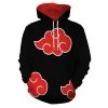 New Cosplaysky Unisex Naruto Akatsuki Red Cloud Long Sleeve Jacket Uchiha Itachi Cosplay Pullover Hoodie Sweatshirt New Arrivals