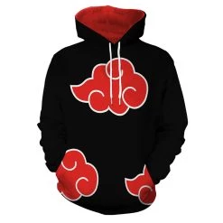 New Cosplaysky Unisex Naruto Akatsuki Red Cloud Long Sleeve Jacket Uchiha Itachi Cosplay Pullover Hoodie Sweatshirt New Arrivals