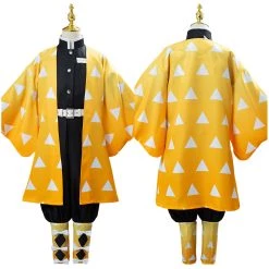 NewCosplay Demon Slayer: Kimetsu No Yaiba Agatsuma Zenitsu Cosplay Costume For Kids Children 23 NewCosplay Demon Slayer: Kimetsu No Yaiba Agatsuma Zenitsu Cosplay Costume For Kids Children