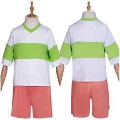 NewCosplay Spirited Away-Ogino Chihiro T-shirt Shorts Outfits Halloween Carnival Suit Cosplay Costume
