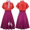 Cosplaygift Women 1950s Poodle Rockabilly Retro Swing Dress Grease Fancy Dress 1 Cosplaygift Women 1950s Poodle Rockabilly Retro Swing Dress Grease Fancy Dress