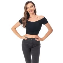 INSWEAR New Arrivals 1970S Pink Lady Cosplay Costume Off-shoulder Short Sleeve Shirt Top 12 INSWEAR New Arrivals 1970S Pink Lady Cosplay Costume Off-shoulder Short Sleeve Shirt Top