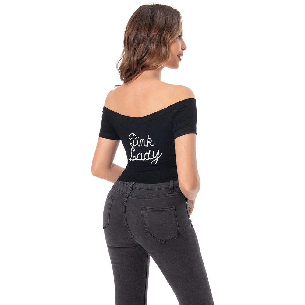 INSWEAR New Arrivals 1970S Pink Lady Cosplay Costume Off-shoulder Short Sleeve Shirt Top 10 INSWEAR New Arrivals 1970S Pink Lady Cosplay Costume Off-shoulder Short Sleeve Shirt Top