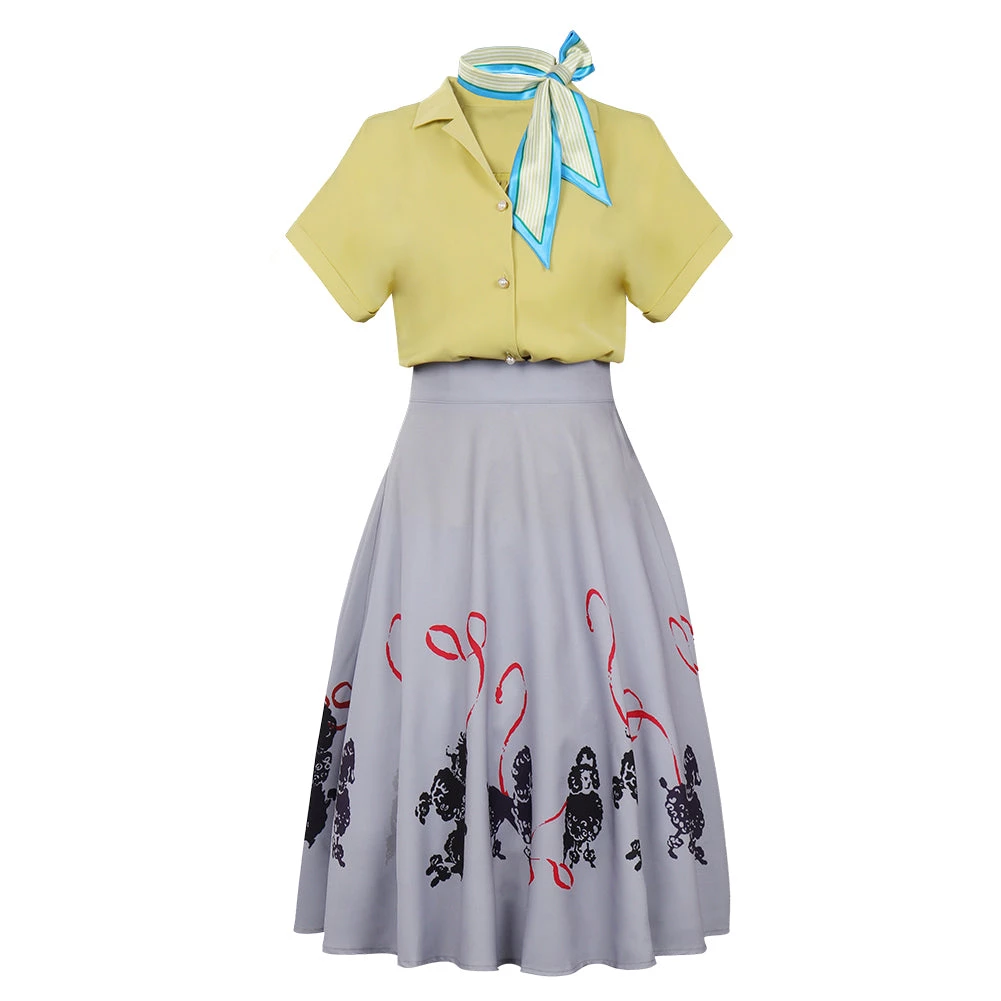 New Cosplaysky Women 1950s Poodle Rockabilly Retro Swing Dress Grease Fancy Dress Halloween Carnival Suit 4 New Cosplaysky Women 1950s Poodle Rockabilly Retro Swing Dress Grease Fancy Dress Halloween Carnival Suit