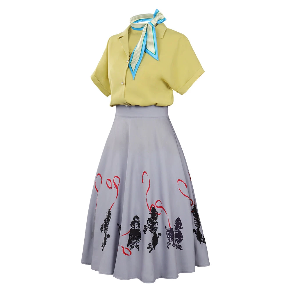 New Cosplaysky Women 1950s Poodle Rockabilly Retro Swing Dress Grease Fancy Dress Halloween Carnival Suit 5 New Cosplaysky Women 1950s Poodle Rockabilly Retro Swing Dress Grease Fancy Dress Halloween Carnival Suit