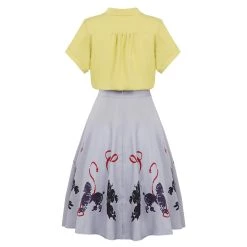 New Cosplaysky Women 1950s Poodle Rockabilly Retro Swing Dress Grease Fancy Dress Halloween Carnival Suit 14 New Cosplaysky Women 1950s Poodle Rockabilly Retro Swing Dress Grease Fancy Dress Halloween Carnival Suit