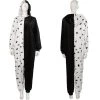 NewCosplay Cruella Cosplay Costume Sleepwear Jumpsuit Pajams Outfits Halloween Carnival Suit 2 NewCosplay Cruella Cosplay Costume Sleepwear Jumpsuit Pajams Outfits Halloween Carnival Suit