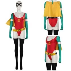 NewCosplay Woman Robin Cosplay Costume Sexy Junpsuit Cloak Outfits Halloween Carnival Suit New Arrivals
